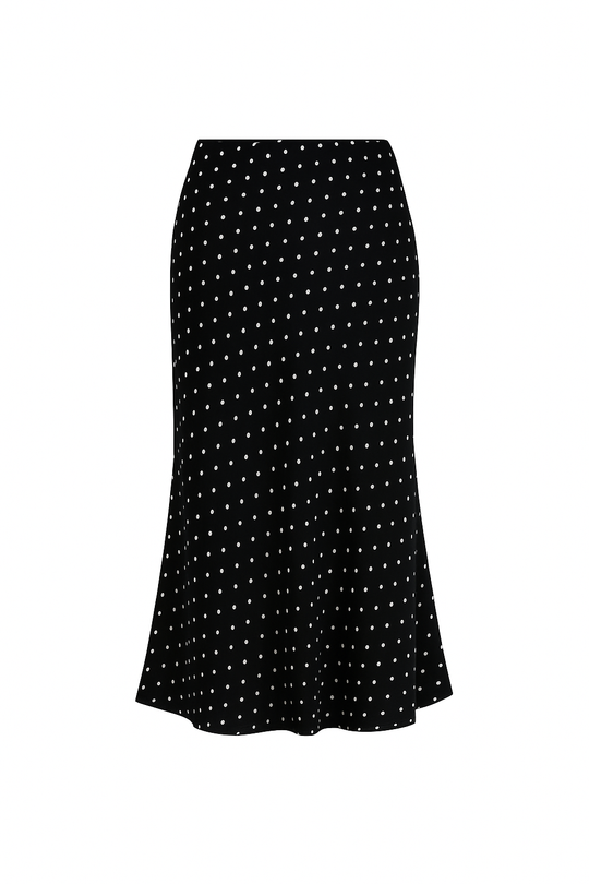 The Valentina Skirt - Black polka dot